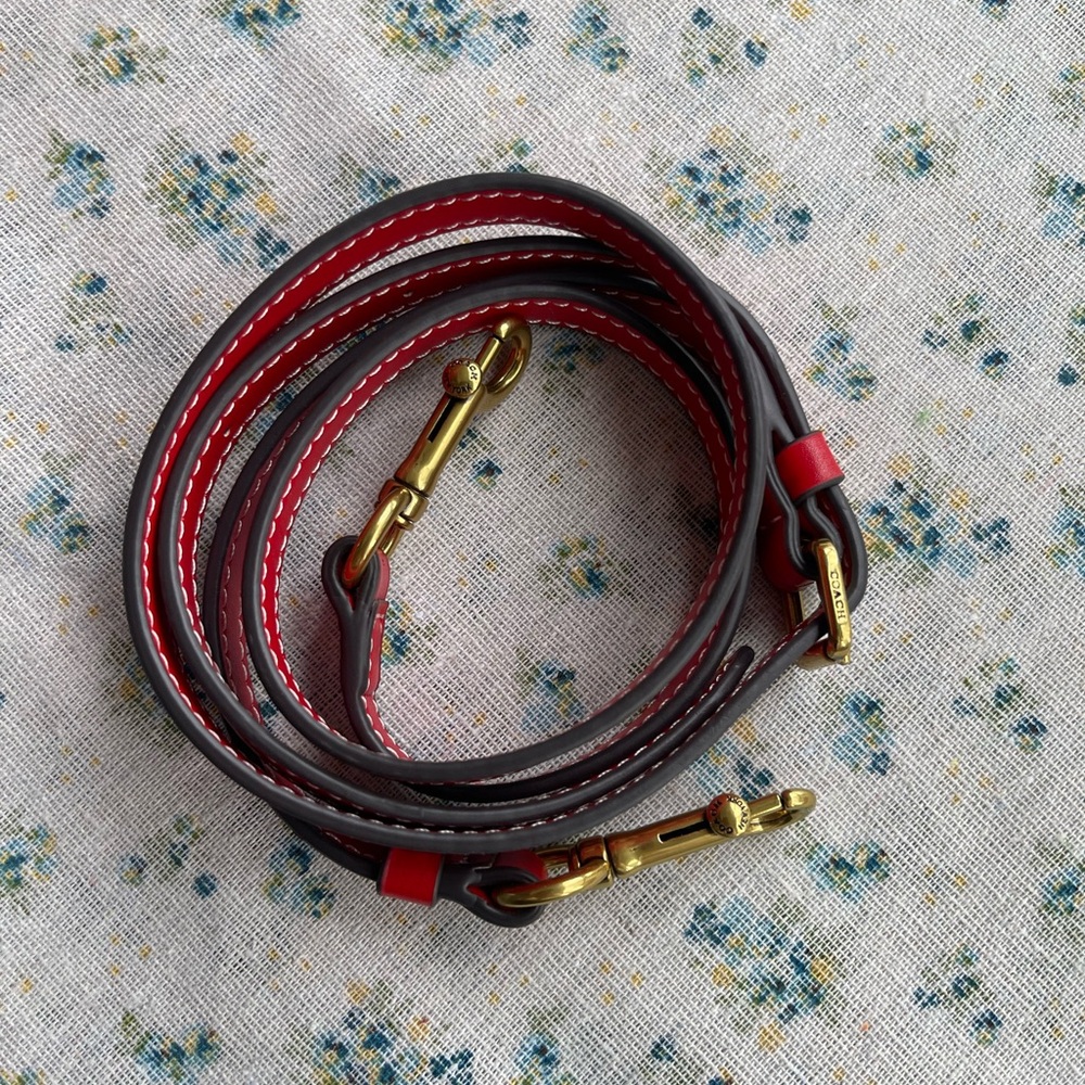 Coach Red Leather Mickey Ear Crossbody Purse - Picture 12 of 12